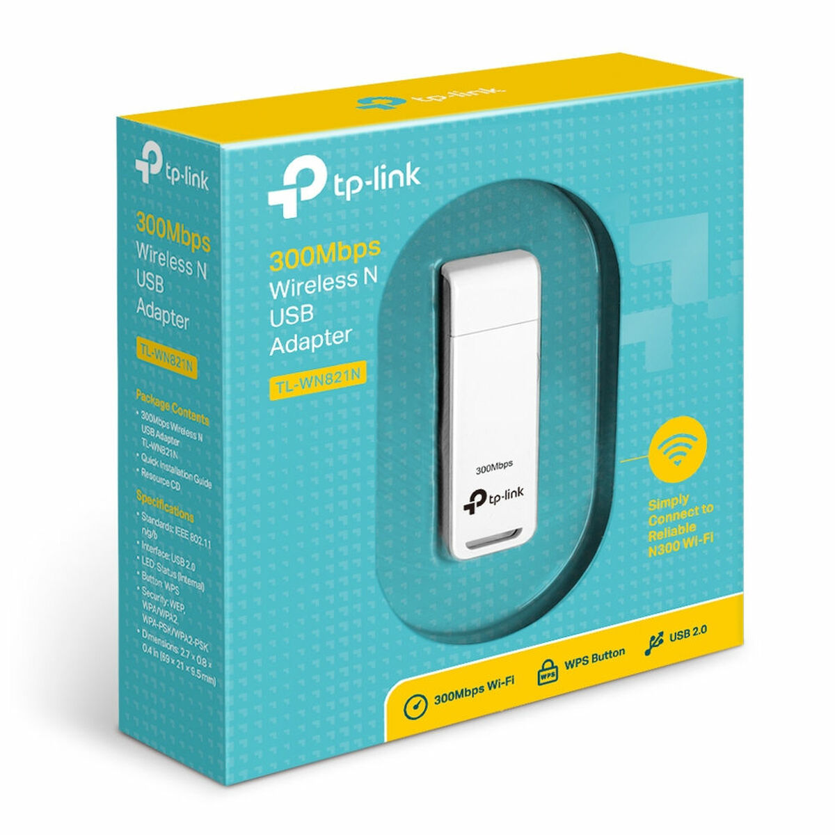 Mrežni Adapter TP-Link TL-WN821N 300 Mbit/s Bela